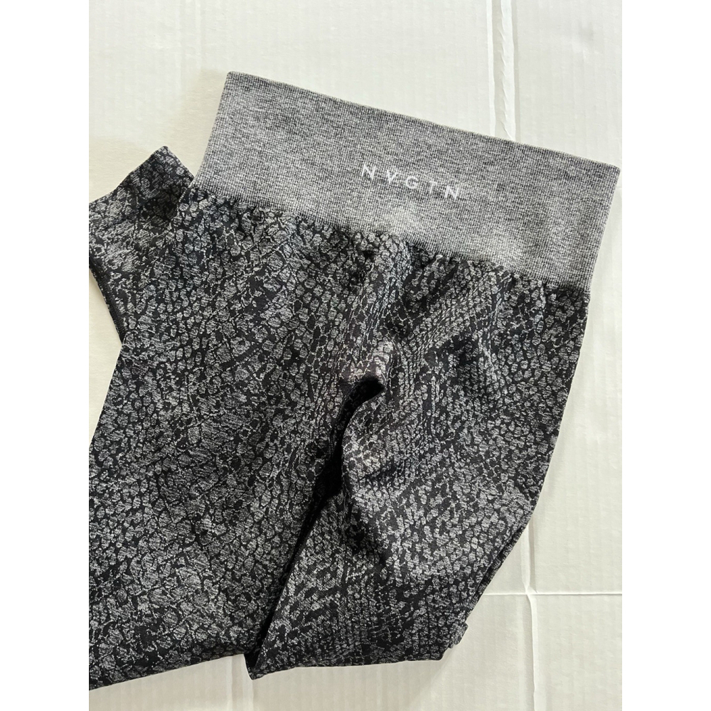 NVGTN Black & Gray Textured High-Waist Leggings - Picture 2 of 8